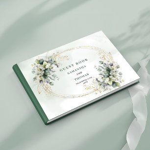 Dusty Green Eucalyptus Greenery Wedding Guest Book