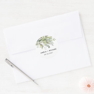 Dusty Green Eucalytus Classic Round Sticker