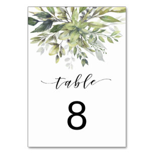 Dusty Green Eucalytus Table Number