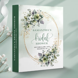 Dusty Green Greenery Bridal Shower Memory Album Binder