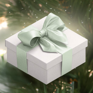 Dusty Green Grey C8D6BD Satin Ribbon