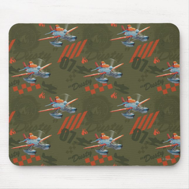 Dusty Green Pattern Mouse Pad (Front)