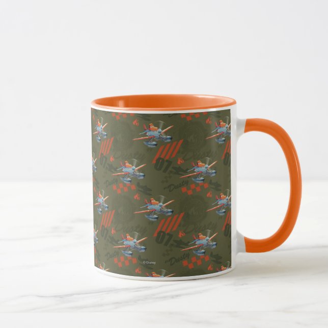 Dusty Green Pattern Mug (Right)