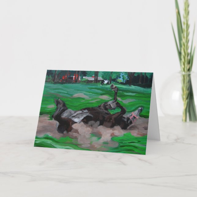 Dusty Horse Blank Note Card (Front)