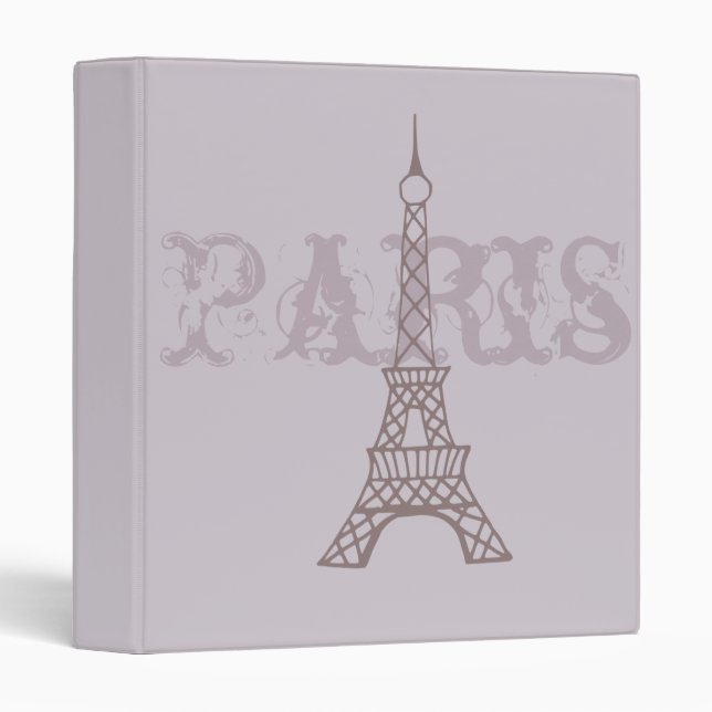 Dusty Lavender Eiffel Tower Binder (Front/Spine)
