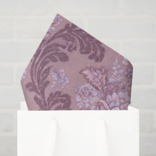 Dusty Lavender Rose Mauve Lilac Elegant Damask Tissue Paper