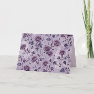 Dusty Lavender Rose Moody Dreamy Hues Floral Card