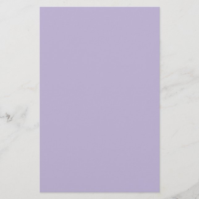 Dusty Lavender Solid Color Stationery (Front)