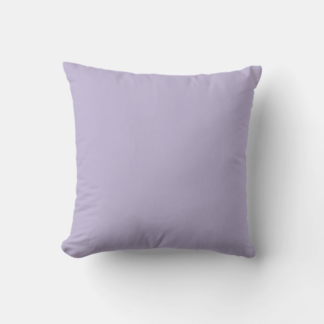 Dusty Lavender Solid Colour Throw Pillow (Front)