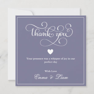 Dusty Lavender Wedding Thank You Card