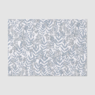 Dusty Light Blue Wedding Vintage Botanical Tissue Paper