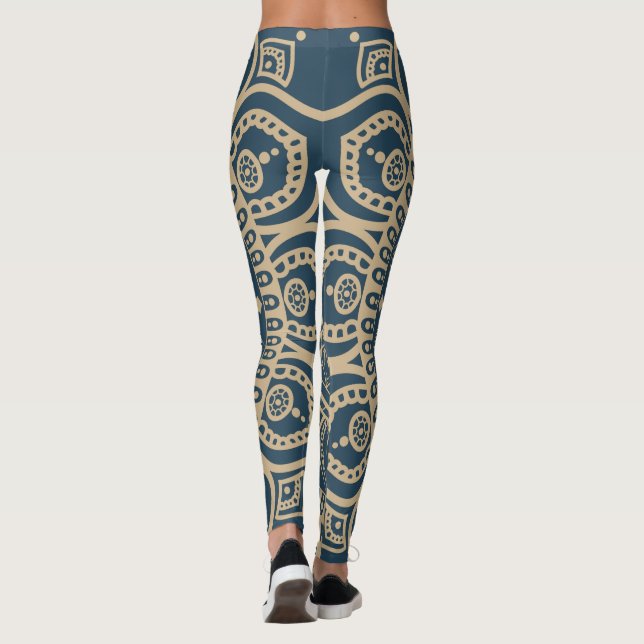Dusty lover design with full Mandala image Yoga    Leggings (Back)
