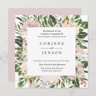 Dusty Mauve Botanical Faire-part de mariage