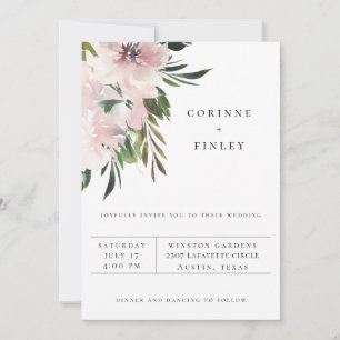 Dusty Mauve Botanical Faire-part de mariage