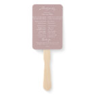 Dusty Mauve Botanical Wedding Program Hand Fans