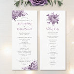 Dusty Mauve Floral Roses Watercolor Wedding Program<br><div class="desc">These wedding programs feature watercolor roses and foliage in shades of dusty mauve. The front of the card has the ceremony and the back of the card lists the bridal party. These wedding programs are part of a collection which includes a range of matching wedding stationery that you can personalize...</div>