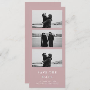 Dusty Mauve Pink Photo Strip QR Code Wedding