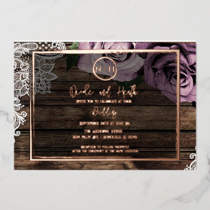 Dusty Mauve Roses Pink Lace Rustic Wedding 