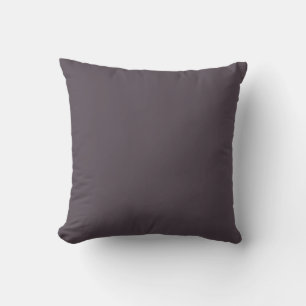 Dusty Midnight Purple Color Throw Pillow