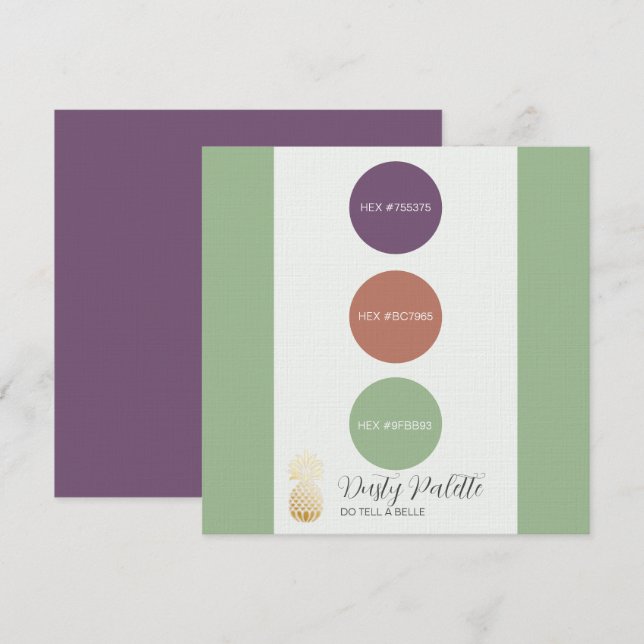 Dusty Muted Colour Palette Card (Front/Back)
