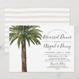 Dusty Palms   Wedding Rehearsal Dinner Invitation