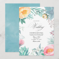 Dusty Pastel Tropical Floral Summer Wedding