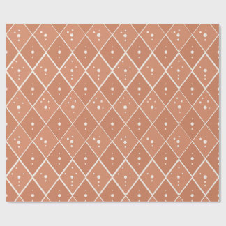 Dusty Peach Diamond Modern Scandinavian Minimalist Wrapping Paper