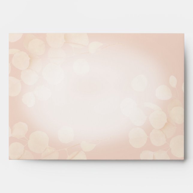 Dusty Peach, Leaf Design Mailing Envelope (Front)
