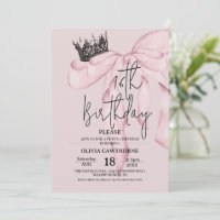 Dusty Pink 16th Birthday ⎮Modern Bow Sweet 16