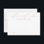 Dusty Pink Advice for Newlyweds Keepsake Card<br><div class="desc">These beautifully designed cards offer a unique way for wedding guests to share their heartfelt advice and wishes with the bride and groom. Ideal for adding a personal touch to your special day, these cards ensure cherished keepsakes for the happy couple. Perfect for wedding receptions, bridal showers, and engagement parties....</div>