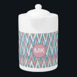 Dusty Pink and Blue  iKat<br><div class="desc">Dusty Pink and blue with a hint of champagne iKat We are celebrating the New 2013 colour trends in this fun iKat tribal zigzag pattern - using colours from the new COLOR PALETTE 2013 - We have left all of the images used in this design customizable - You can play...</div>