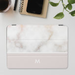 Dusty Pink and Gold Marble Monogram iPad Air Cover<br><div class="desc">Custom-designed iPad case featuring modern dusty pink and marble design with personalized monogram.</div>