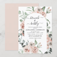 Dusty Pink Brunch & Bubbly Bridal Shower Greenery