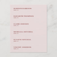 Dusty Pink Burgundy Mariage Place Nom Carte do-it-