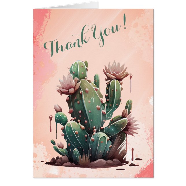 Dusty Pink Cactus Blooms (Front)