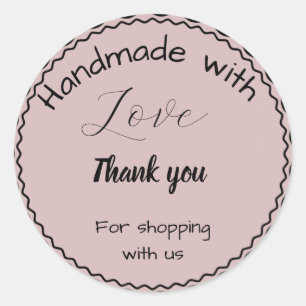 Dusty pink colour business stickers 