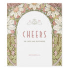 Dusty Pink Daisies Vintage Art Nouveau Mucha