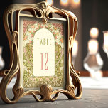Dusty Pink Daisy Table Numbers Vintage Art Nouveau<br><div class="desc">Art Nouveau Vintage wedding table numbers by Alphonse Mucha in a floral, romantic, and whimsical design. Victorian flourishes complement classic art deco fonts. Please enter your custom information, and you're done. If you wish to change the design further, click the blue "Customize It" button. Thank you so much for considering...</div>