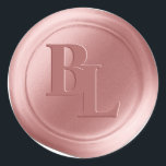Dusty Pink Double Monogram Faux Wax Seal Stickers<br><div class="desc">These elegant traditional style serif 2 Letter double Monogram Faux Wax Seal Stickers in the dusty Pink colorway will make the perfect finishing touch to your save the dates, wedding invitations, or other special occasion stationery. Seal your envelopes or favour bags easily and beautifully with the look of real melted...</div>