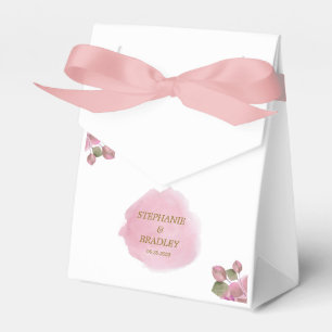 Dusty Pink Floral Elegant Modern Romance Wedding Favor Box