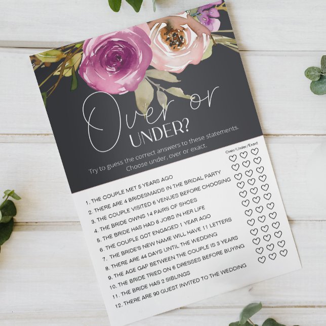 Dusty Pink Floral Game Over or Under Flyer (Creator Uploaded)