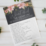Dusty Pink Floral Game What Would the Groom Say Flyer<br><div class="desc">What would the Groom Say bridal shower game.  Watercolor dusty pink and purple flowers on a charcoal background. Matching items to complete your event collection are available in our Zazzle store!</div>