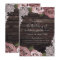 Dusty Pink Floral Roses Rustic Wood & Lace Wedding