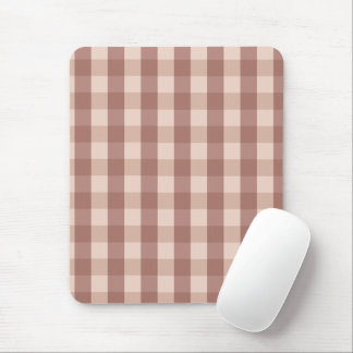 Dusty Pink Gingham Chequered Mouse Pad