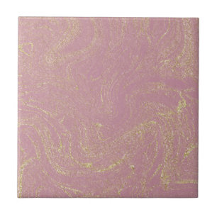 Dusty Pink Gold Marble Tile