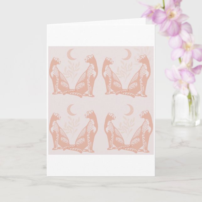 Dusty Pink Greeting Card. Card (Orchid)