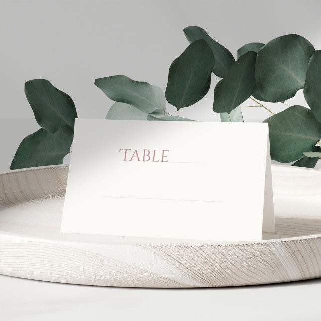 Dusty Pink & Ivory Table Number Place Escort Card (Creator Uploaded)