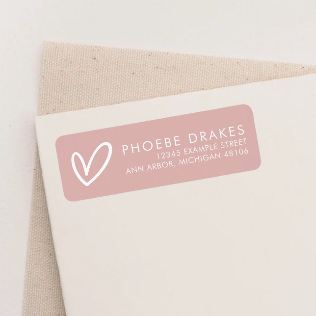 Dusty Pink Minimalist Fête des mariées Adresse de  (Créateur téléchargé)