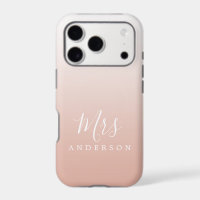 Dusty Pink Ombre Script Future Mrs Name