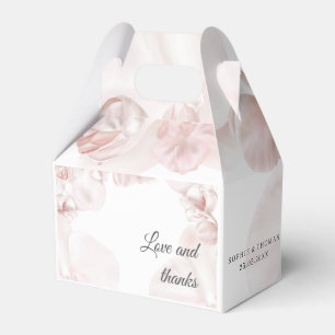 Dusty pink orchid watercolor wedding favor box